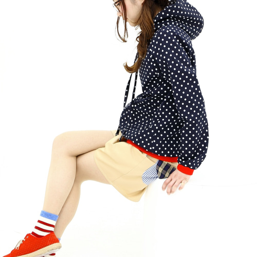 ポピーパーカー 水玉コートセット kids編み上げ肩開きパーカーワンピース | outlet | axes femme