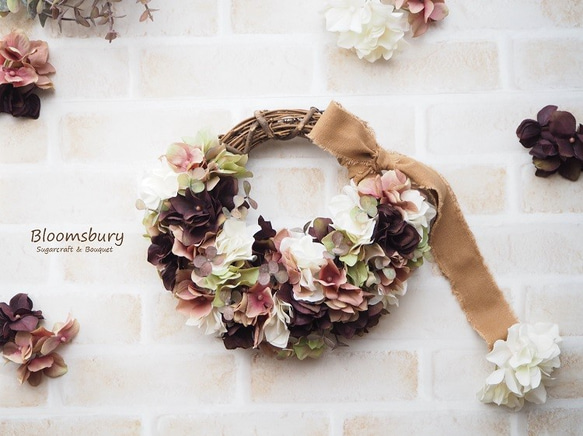 10.秋色紫陽花ハーフリース 10.秋色紫陽花ハーフリース