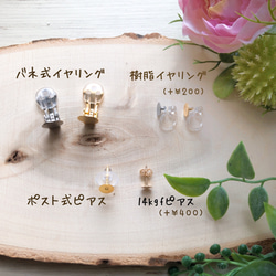 印花 金彩ピアス  B 秋色 /陶磁 耳飾り/陶器製 イヤリング 8枚目の画像