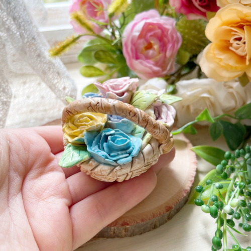 再販】陶花 -薔薇の花籠- その他置物 waco * neco 通販 6719246 再販】陶花 -薔薇の花籠- その他置物 waco * neco 通販 6719246