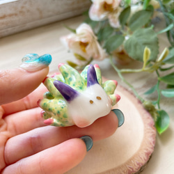 【ハルナさま 専用】ホホベニモウミウシ 金彩/陶器のウミウシ 7枚目の画像
