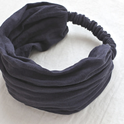 亞麻頭巾...紫色 第2張的照片