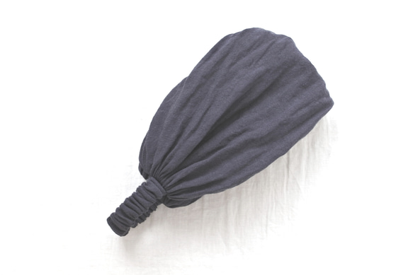 亞麻頭巾...紫色 第4張的照片
