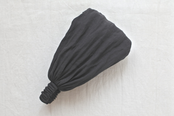 亞麻頭巾…sumi黑色 第3張的照片