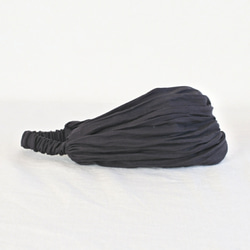 法式亞麻頭巾...墨黑 第2張的照片