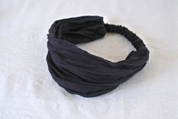秋季/冬季 * 拉絨亞麻頭巾...深紫色 第1張的照片