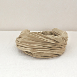 苧麻亞麻頭巾...駱駝米色 第2張的照片