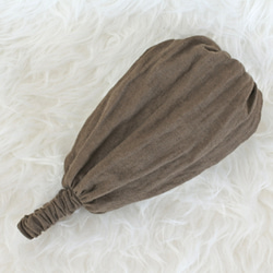 亞麻羊毛頭巾...摩卡 第3張的照片