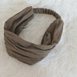 亞麻羊毛頭巾...摩卡 第5張的照片