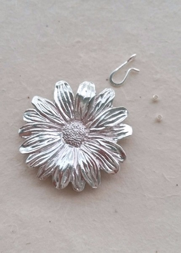 【sale】Original metal fittings ～Gaillardia～ シルバー 1枚目の画像