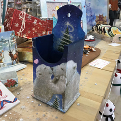 【聖誕限定】北極熊聖誕置物盒(可吊掛) 第1張的照片