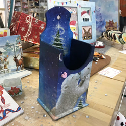 【聖誕限定】北極熊聖誕置物盒(可吊掛) 第2張的照片