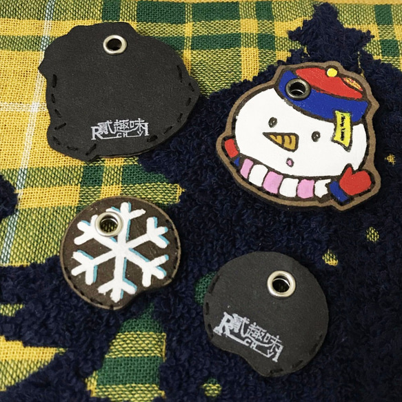 [遊び靴の装飾]クリスマスキーセット（雪だるま版） 3枚目の画像