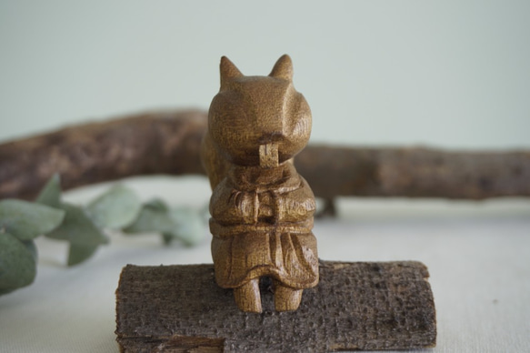 松鼠 (樟木)リス Squirrel - 木彫り woodcarving 古鳴木刻工作室
