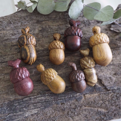 手刻木彫橡果。橡實 Acorn (越檜) - 木彫り woodcarving 古鳴木刻工作室 第7張的照片