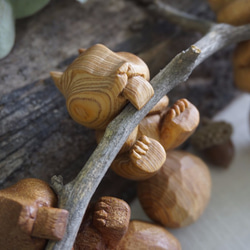 木彫 杯緣小松鼠 (越檜) - 木彫り woodcarving 古鳴木刻工作室 第6張的照片