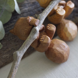 木彫 杯緣小松鼠 (樟木) - 木彫り woodcarving 古鳴木刻工作室 第2張的照片