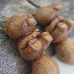 木彫 杯緣小松鼠 (樟木) - 木彫り woodcarving 古鳴木刻工作室 第3張的照片