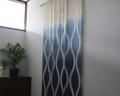 暖簾 ハンドメイド 暖簾 のれん 受注製作 黄土色系 鳥 | iichi 日々の暮らしを
