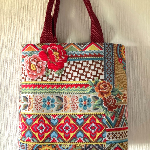 totebag /ヴィンテージファブリックのパッチワーク トートバッグ