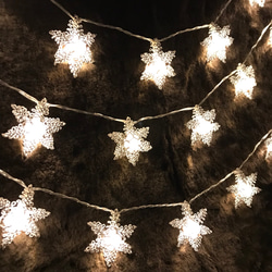 雪の結晶ガーランドライト 2枚目の画像