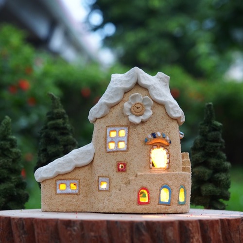 ライトハウス】手作り陶器・ラブリーホーム/セラミックハウス/木