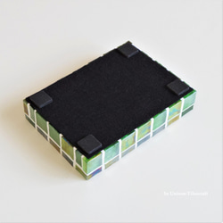 グリーン ガラスモザイクタイルのディスプレイトレイ（飾り台・小物置き）mini【受注制作】 8枚目の画像