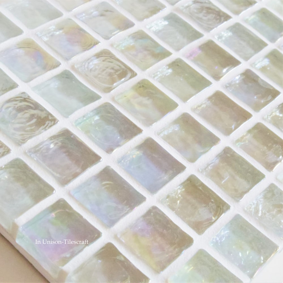 透明透明彩色超薄玻璃馬賽克磚展示托盤中型【訂製】 第6張的照片