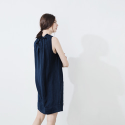 巾着交換可能なベストドレス-ネイビーブルー 4枚目の画像