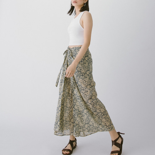 セール 20%OFF】リネンレーヨンリーフプリントパンツ(506009697