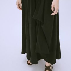 マルチレイヤードストラップスカート - ブラック 3枚目の画像