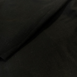 手作りのコットンとリネンのワイドスカート-ブラック 4枚目の画像