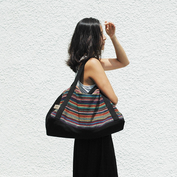 純棉手織包-great bags for light travel-彩色 第2張的照片