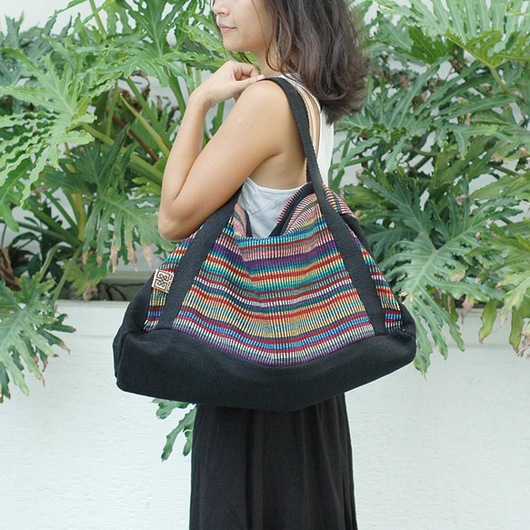 純棉手織包-great bags for light travel-彩色 第3張的照片