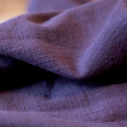 不規則棉麻長裙-紫 第6張的照片