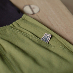 棉麻寬褲-橄欖綠 第7張的照片