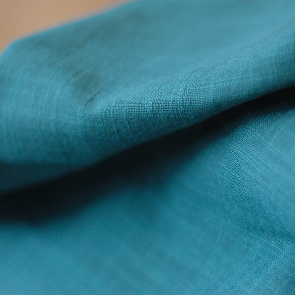 手工棉麻寬擺褲裙-藍綠 Classic wide leg culotte trousers - Turquoise 第2張的照片