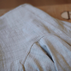 不規則な綿とリネンのロングスカート-非対称マキシスカート-グレー 8枚目の画像