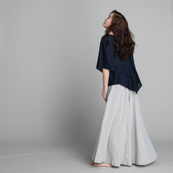 斗篷 - 海軍藍 Cape-effect drape top - Navy 第4張的照片