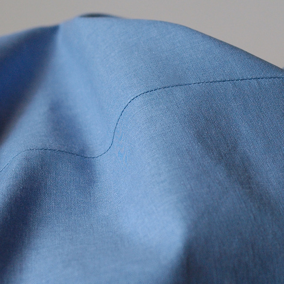 棉麻圓裙 - 靜謐藍 第6張的照片