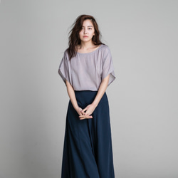 梯形衫 - 紫丁香 Draped asymmetric top - Lavender 第4張的照片