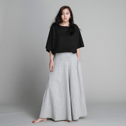 斗篷 - 墨黑 Cape-effect drape top - Black 第3張的照片