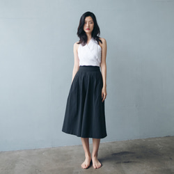 短版打褶寬褲 - 黑 Pleated culottes - Black 第1張的照片