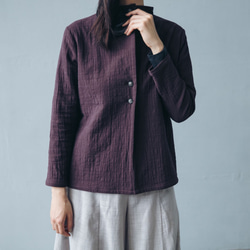 騎士精神外套 - 紫 Standing collar blazer - Plum 第8張的照片