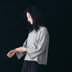 立體接邊羊毛衣 - 霧灰 Deconstructed crewneck sweater - Mistry gray 第2張的照片