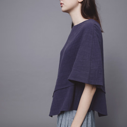 斗篷 - 紫外光 Cape-effect drape top - Ultraviolet 第6張的照片