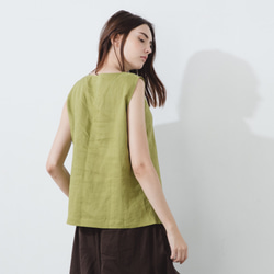 橢領背心 - 橄欖綠 Signature sleeveless blouse -Olive 第5張的照片