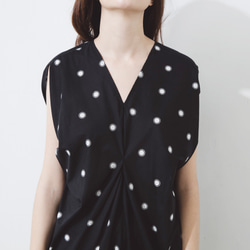 長方形概念洋裝 - 點點 Front ruched mini dress - Polka dots 第6張的照片