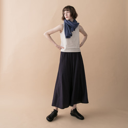 喀什米爾多變圍巾罩衫 - 愛麗絲藍 Cashmere knit stole - iris blue 第6張的照片