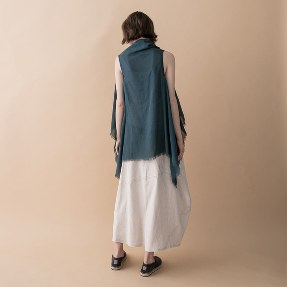 多穿法背心罩衫 - 藍綠 Multiwear kimono vest - Teal 第4張的照片